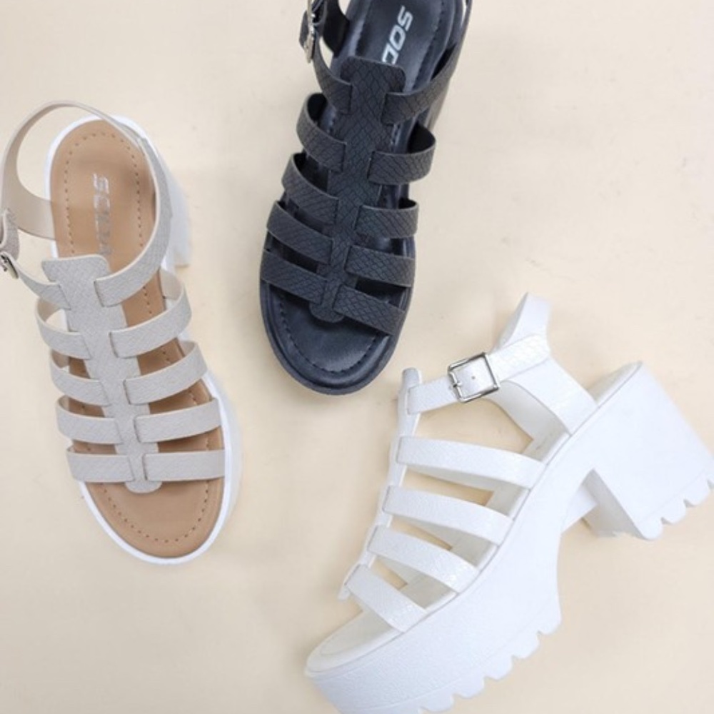White Platform Sandals